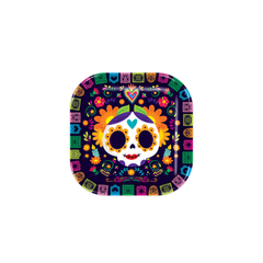 Plato cuadrado Día de Muertos C/8