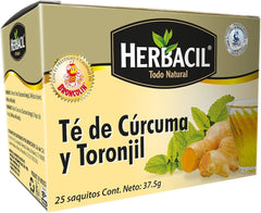 Té de Cúrcuma y Toronjil - Herbacil - 25 Piezas