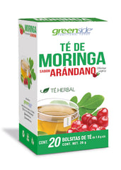 Té de Moringa sabor Arandano - Greenside - 20 pzas