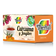 Té Cúrcuma y Jengibre - Therbal - 25 pzas
