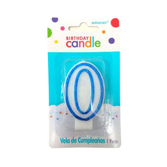 Birthday Candle Vela Glitter Azul - Amscan