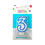 Birthday Candle Vela Glitter Azul - Amscan