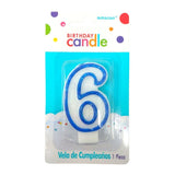 Birthday Candle Vela Glitter Azul - Amscan