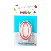 Birthday Candle Vela Glitter Rosa - Amscan