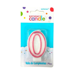 Birthday Candle Vela Glitter Rosa - Amscan
