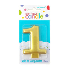 Birthday Candle Vela Dorada - Amscan