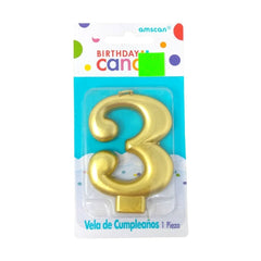 Birthday Candle Vela Dorada - Amscan