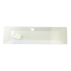 Bandeja rectangular 32 x 9 cm de melamina blanca Távola