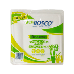 Bio Plato Cuadrado - Bosco - 10 piezas