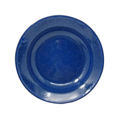 Plato sopero de peltre azul de 20 cm