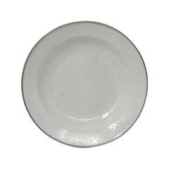 Plato sopero de peltre blanco de 20 cm