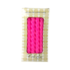 Velas Decorativas Espiral - Colorim - 12 Piezas
