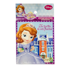 Princesita Sofía Invitaciones 6 pzas