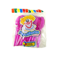 Cucharas Medianas Neón - Payasifiestas - 25 Piezas