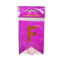 Letrero colgante "Feliz Cumpleaños" Diamantado - VM Fiestas