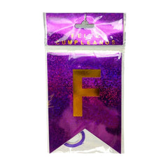 Letrero Colgante Feliz Cumpleaños Holográfico - VM Fiestas