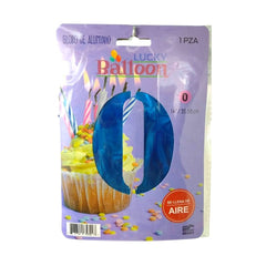 Globo de Número #14 azul - Lucky Balloon