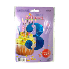 Globo de Número #14 azul - Lucky Balloon