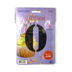 Globo de Número #14 negro - Lucky Balloon