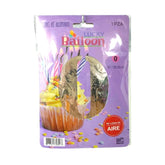 Globo de Número #14 plateado - Lucky Balloon