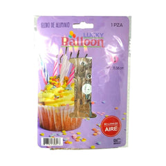 Globo de Número #14 plateado - Lucky Balloon