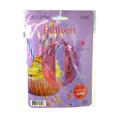 Globo de Número #14 rosa - Lucky Balloon