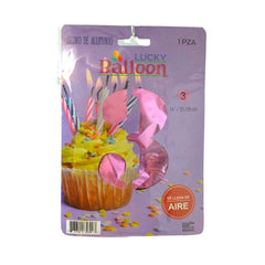 Globo de Número #14 rosa - Lucky Balloon