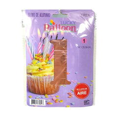 Globo de Número #14 rosa gold - Lucky Balloon