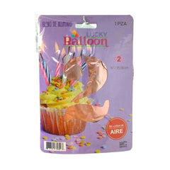 Globo de Número #14 rosa gold - Lucky Balloon