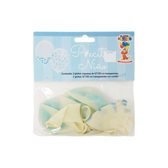 Globos Payaso Piecitos Azul - 5 piezas