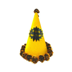 Gorro con diamantina dorada "Happy New Year!"