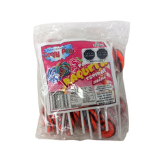 Paleta Mini Raqueta Espiral - Danny Pop's - 20 Piezas