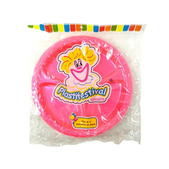 Platos con División Neón #5 - Payasifiestas - 25 Piezas