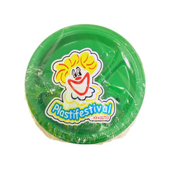 Platos de Plástico con división #5 - Payasifiestas - 25 Piezas