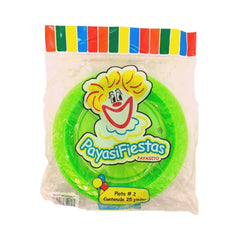 Platos de Plástico Neón #2 - Payasifiestas - 25 Piezas
