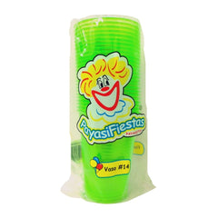 Vasos de Plástico #14 Neón - Payasifiestas - 25 Piezas