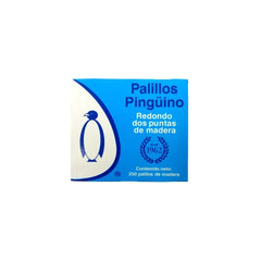 Palillos Redondos - Palillos Pinguinos - 250 Piezas