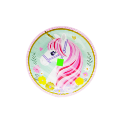 Unicornio Plato Pastelero - 8 piezas