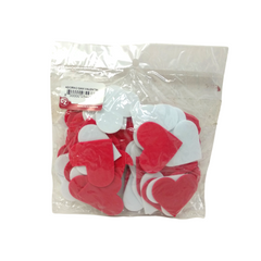 Corazones blancos y rojos