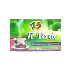 Té Verde con Arándanos y Cereza Negra - Therbal - 25 sobres