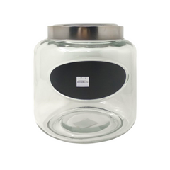 Frasco de vidrio con blackboard BH Cristalería y Regalos 4.6 L