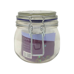 Pote de vidrio con clip Cisper 597 ml