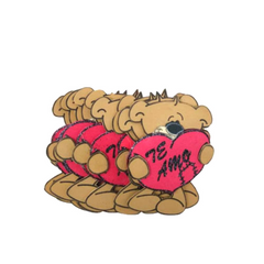 Adorno de ositos con corazón San Valentín - 10 piezas