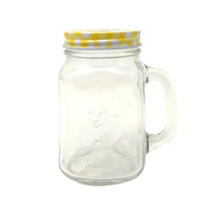 Vaso de vidrio con popote