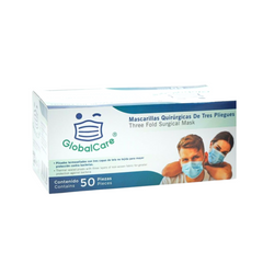 Mascarilla Quirúrgica GlobalCare 50 Pzas