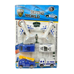 Carritos de policía - 6 piezas