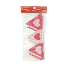 Letrero corazones rosas y rojos