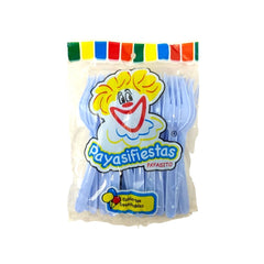 Tenedor Mediano de Colores - Payasifiestas - 25 Piezas
