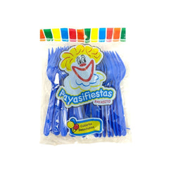Tenedor Mediano de Colores - Payasifiestas - 25 Piezas