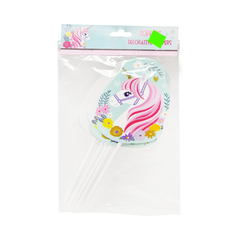 Unicornio Toppers - 8 piezas